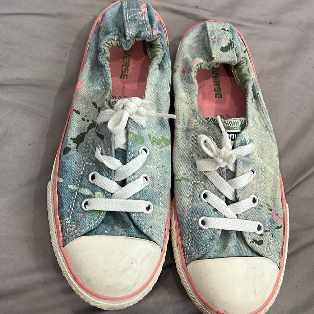 Paint Splatter Denim Step in Converse